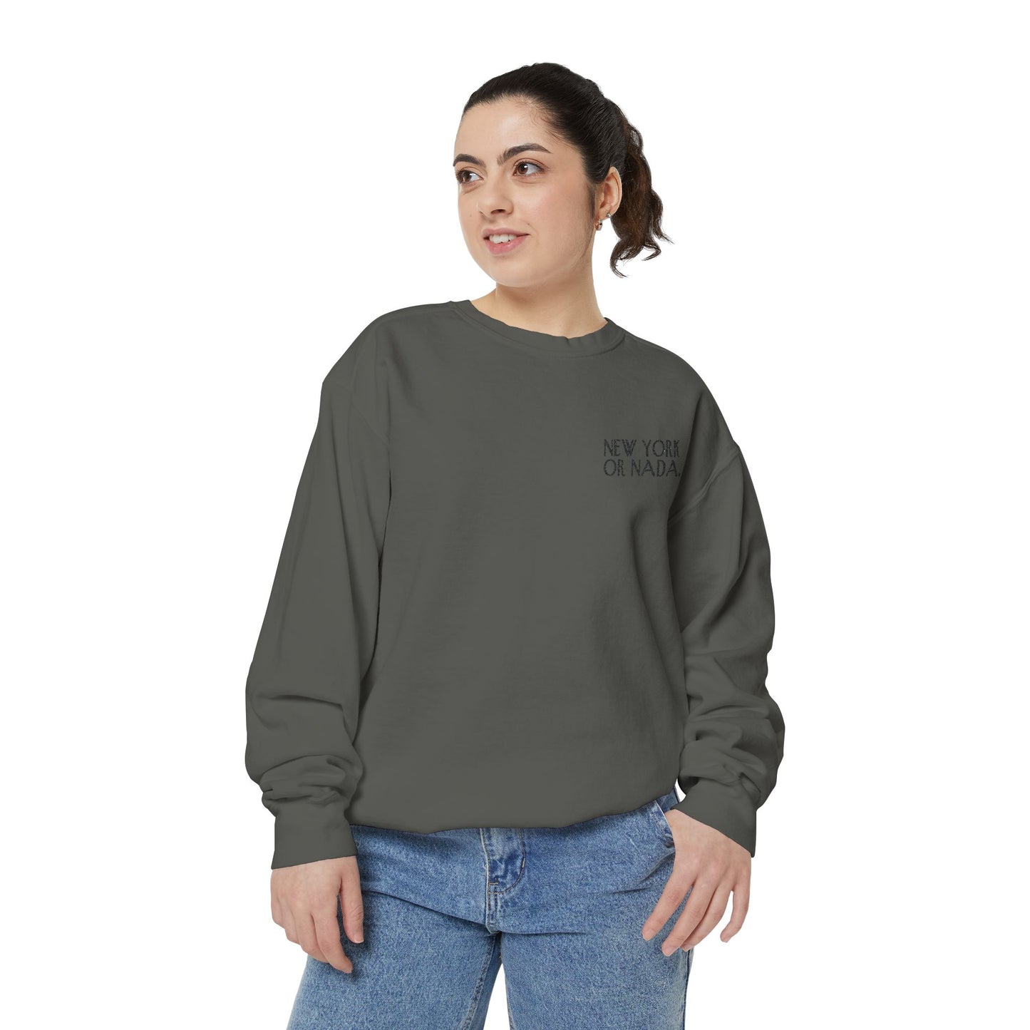 NEW YORK or NADA. Embroidery Unisex Sweatshirt